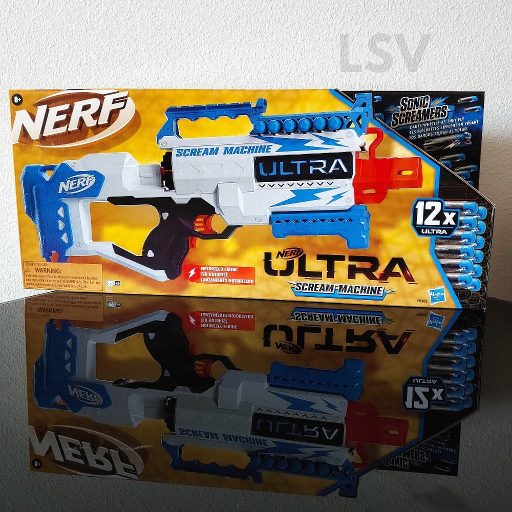 Nerf Ultra Scream Machine Motorized Blaster, 12 Nerf Ultra Sonic Screame…